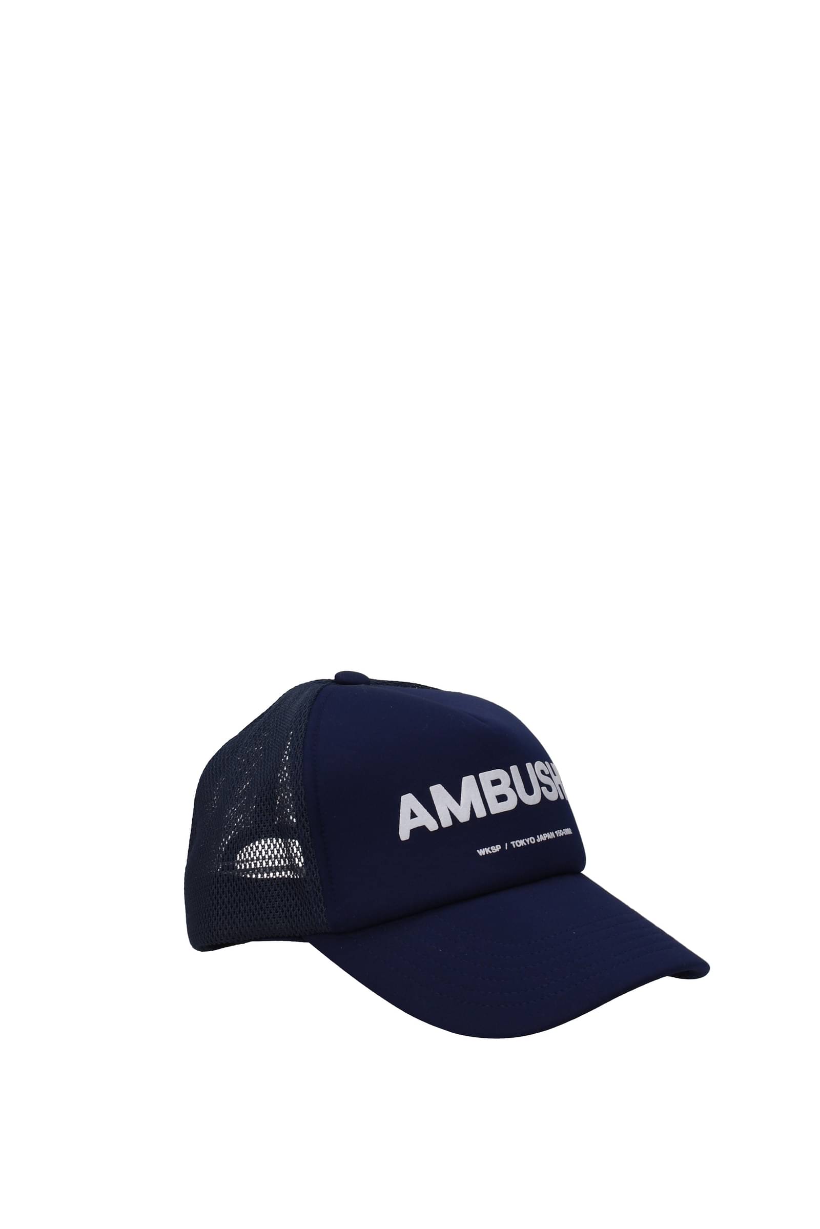 Ambush 帽子 男性 BMLB003FAB0014603 ポリエステル 青 ブルーネイビー