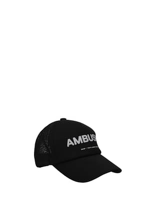 Ambush Hats Men Polyester Black Off White