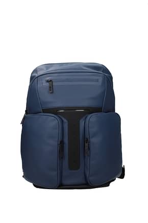 Piquadro Backpack and bumbags Men Leather Blue