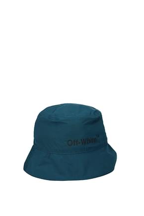 Off-White Hats Men Polyester Blue Peacock