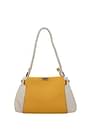 Chloé Shoulder bags key Women Linen Yellow Light Sand