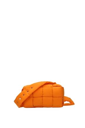 Bottega Veneta حقيبة ظهر و حِزَامٌ لِـحَفْظِ الْـمَالِ رجال قماش البرتقالي الماندرين