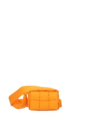 Bottega Veneta حقيبة كروس بودي رجال قماش البرتقالي الماندرين