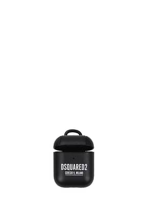 Dsquared2 ギフトアイデア airpods case second generation 男性 ポリウレタン 黒