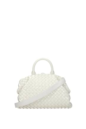 Bottega Veneta Handbags handle Women Leather White Chalk