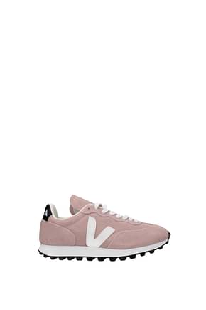 Veja Sneakers rio branco Mujer Gamuza Rosa