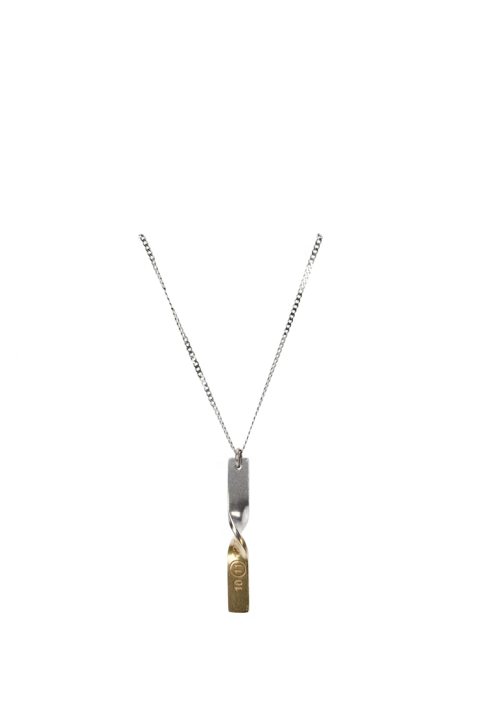 Buy MAISON MARGIELA Circle-cutout Square-pendant Necklace - Silver At 50%  Off | Editorialist