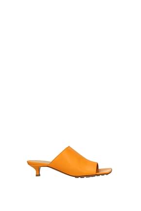 Bottega Veneta Sandals Women Polyamide Orange Mandarin