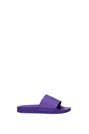 Off-White Slippers and clogs Women Rubber Violet