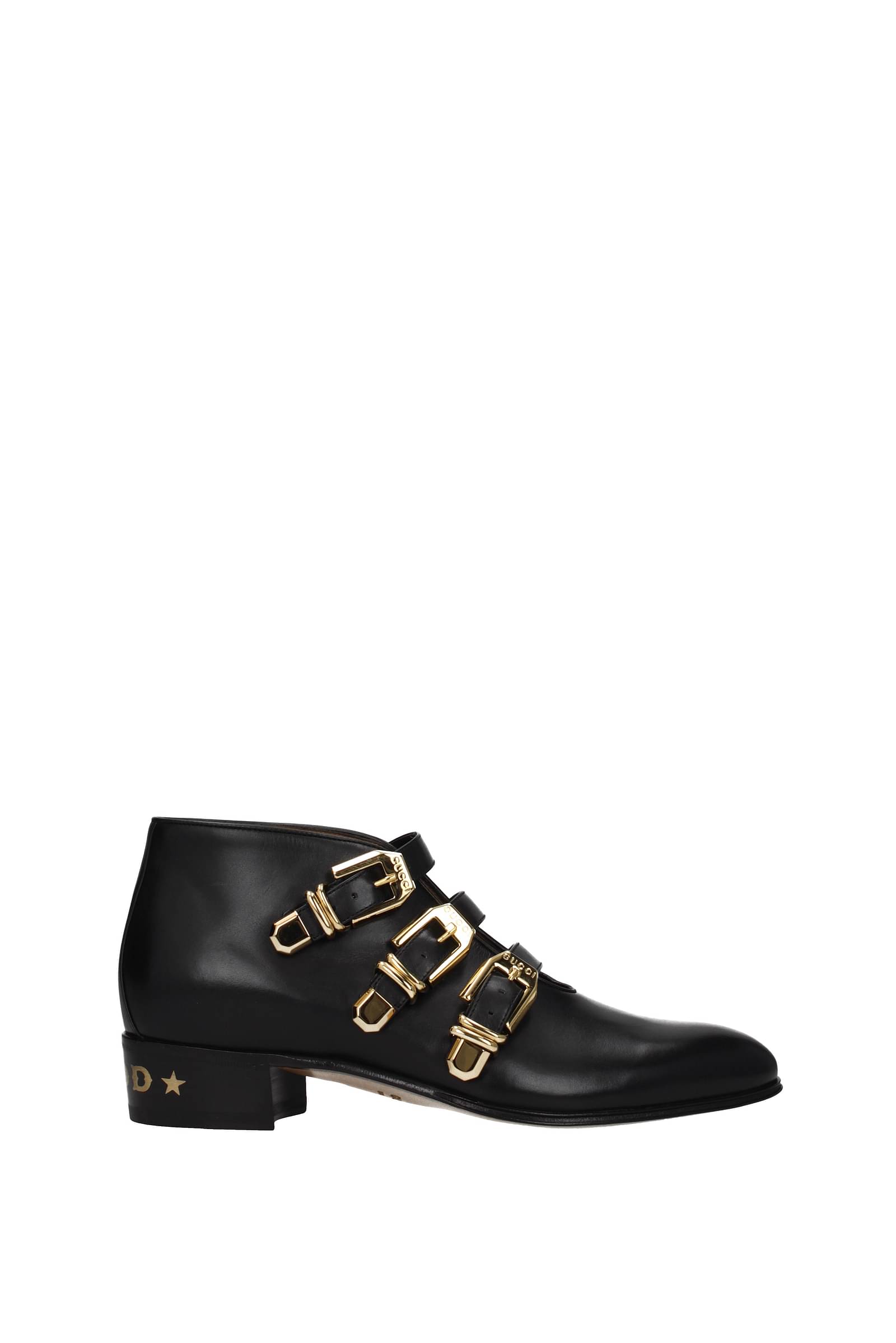 Leather ankle clearance boots gucci