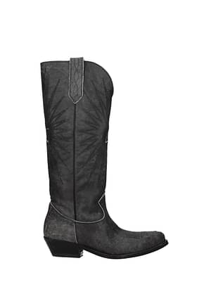 Golden Goose Boots Women Leather Black