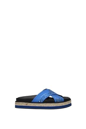 Kenzo Slippers and clogs Women Fabric  Blue