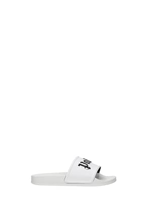 Palm Angels Tongs et Mules Femme Polyester Blanc