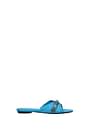 Balenciaga Slippers and clogs cagole Women Leather Heavenly Cyan