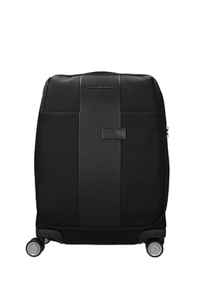 Piquadro Wheeled Luggages 44,5l Men Fabric  Black