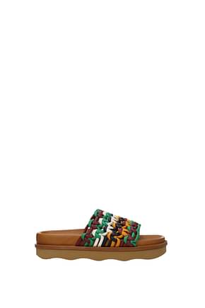 Chloé Slippers and clogs wavy Women Leather Brown Multicolor
