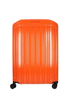 Piquadro Wheeled Luggages 60l Men Polycarbonate Orange