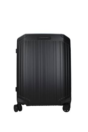 Piquadro Wheeled Luggages cabin 37l Men Aluminum Black