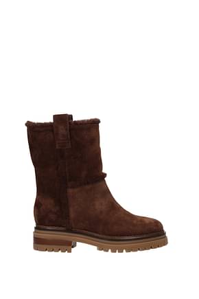 Sergio Rossi Ankle boots winnie Women Suede Brown Cocoa
