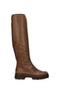 Max Mara Boots beryl Women Leather Brown Leather