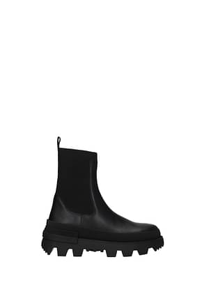 Moncler Ankle Boot Men Leather Black