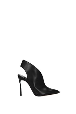 Casadei Sandals Women Leather Black