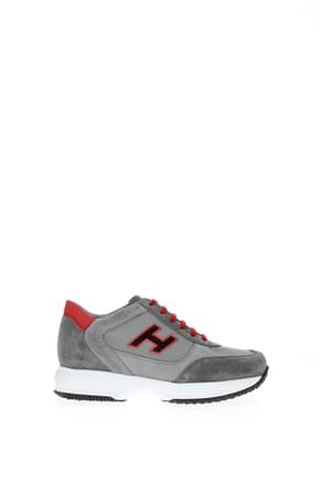 Hogan Sneakers interactive Homme Tissu Gris Rouge