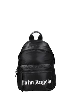 Palm Angels Backpack and bumbags Men Fabric  Black White