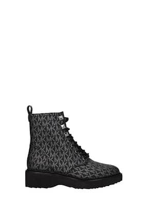 Michael Kors Ankle boots haskell Women Fabric  Black Silver