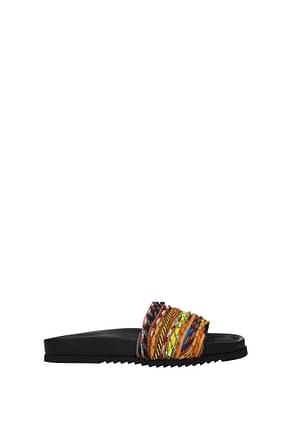 Burberry Slippers and clogs Men Fabric  Multicolor
