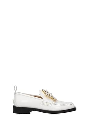 Loewe Loafers Women Leather White