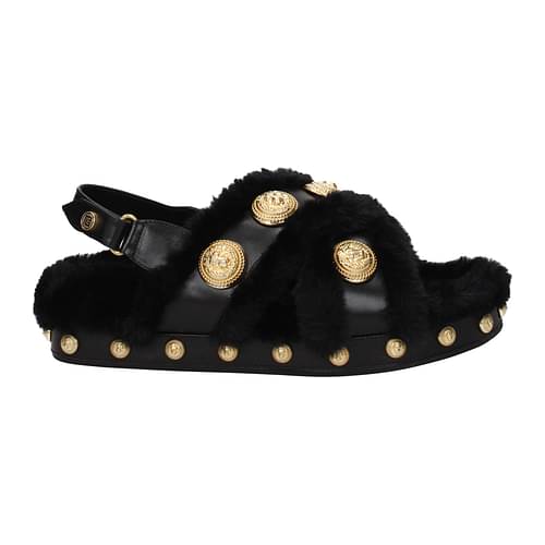 underskud Humoristisk tand Balmain Sandals Women 1UH774TCFB0PA Leather Black 580,5€