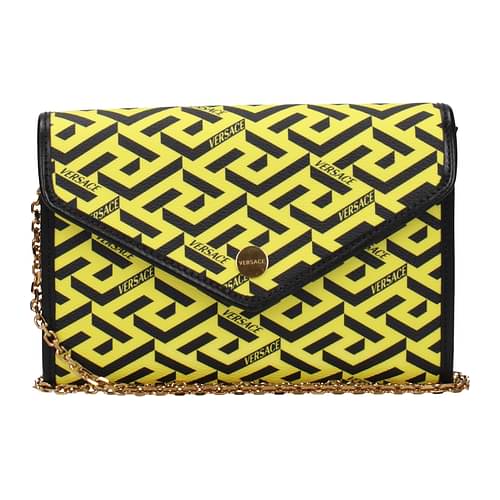 Versace Crossbody Bag Women 10081061A014445Y09V Leather Yellow Black 404,63€