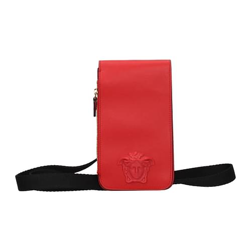 Versace Crossbody Bag Men DP88555DVT8ME1R14V Leather Red Lipstick