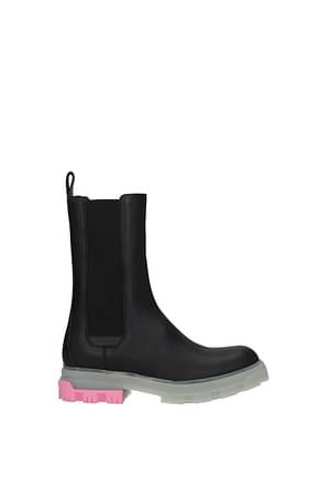 Amiri Ankle boots Women Leather Black Pink