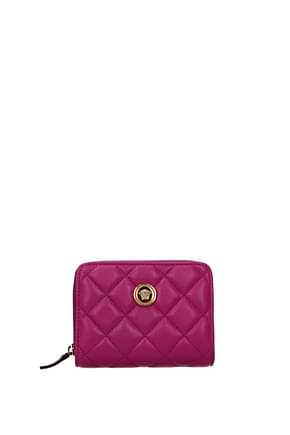 Versace Wallets Women Leather Fuchsia Orchid