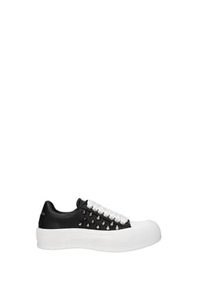 Alexander McQueen Sneakers Women Leather Black White