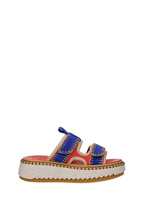 Chloé Slippers and clogs lilli Women Leather Orange Blue
