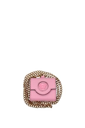 Versace Idee Regalo airpods case Donna Pelle Rosa Rose Pink