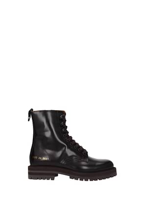 Common Projects Bottines Femme Cuir Marron
