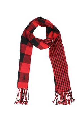 Ralph Lauren スカーフ 男性 コットン 赤 黒