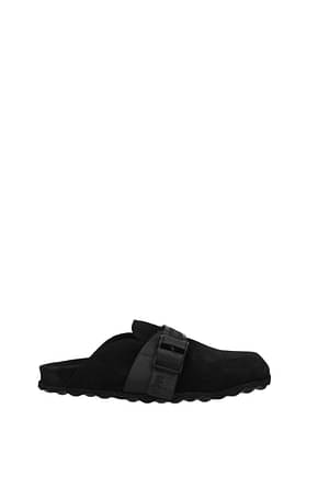 Off-White Slippers and clogs Women Suede Black