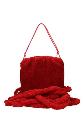 Bottega Veneta حقيبة كروس بودي نساء قماش أحمر احمر غامق