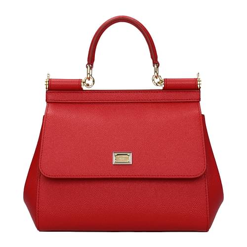 Sicily leather handbag Dolce & Gabbana Red in Leather - 32819613
