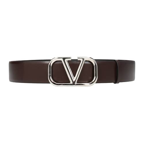 Valentino Garavani Regular Belts Men Leather Brown Black