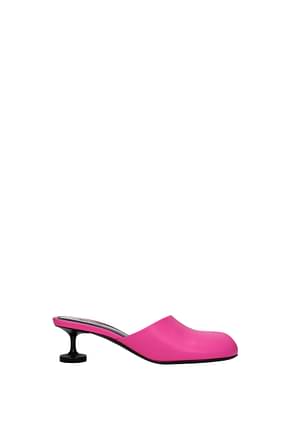 Balenciaga サンダル 女性 皮革 ピンク リップスティック