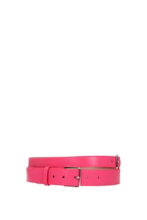 Alexander McQueen Cinturones Altos Mujer Piel Rosa Rosa Fluo
