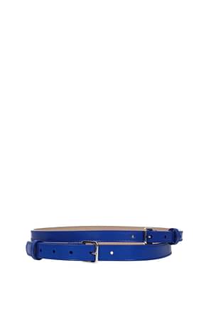 Alexander McQueen Cinturones Normales Mujer Piel Azul marino Azul Eléctrico