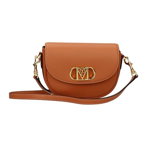 MCM Crossbody Bag Women Leather Brown