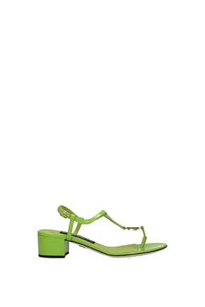 Dolce&Gabbana Flip flops Women Patent Leather Green Pistachio